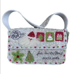 Viral TikTok Christmas Santa Beaded Bag Rare - Handcrafted India